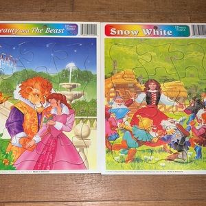Vintage Playmore Inc puzzles
2 12 piece puzzles
Ages 3 and up
Snow White